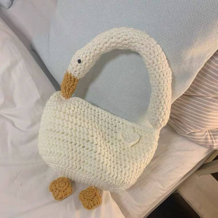 Knitted Silly Goose Tote Bag